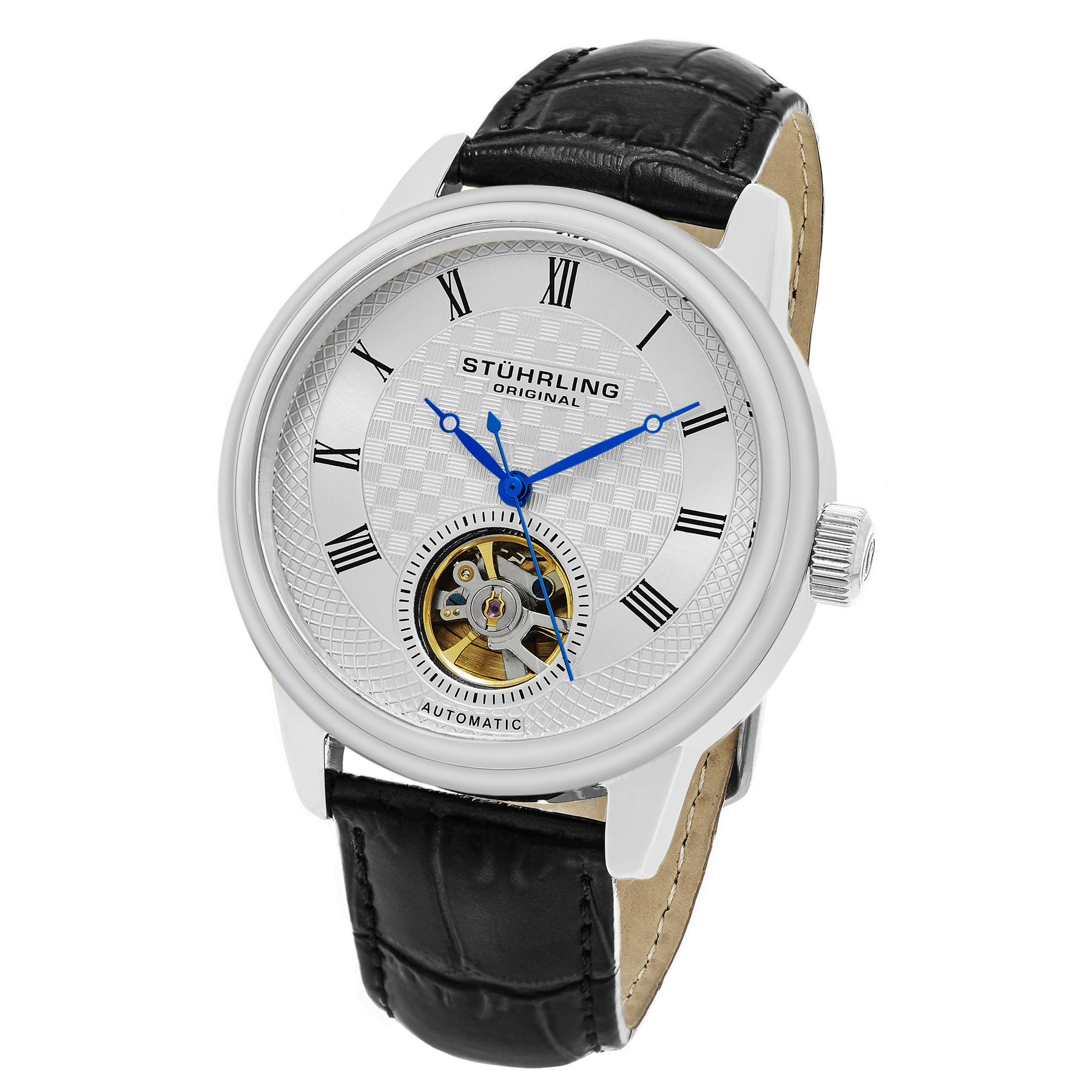 Stuhrling Original Men's 'Legacy' and Leather Automatic Watch, Model
